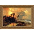 thumbnail image 1 of Fort George Island 24x19 Gold Ornate Wood Framed Canvas Art by Moran, Thomas, 1 of 2
