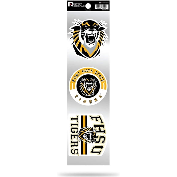 Fort Hays State Tigers FHSU Triple Retro Throwback Spirit Decals Flat Vinyl Auto Home Sticker Sheet University of