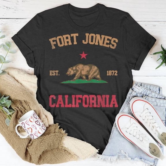 Fort Jones California Graphic Tee Unisex Adult Cotton Casual Local Pride Gift for Residents and Visitors, Size S, Color Black