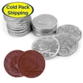 thumbnail image 1 of Fort Knox Milk Chocolate 1.5-inch Coins - Silver Foil, 1 lb, 1 of 4