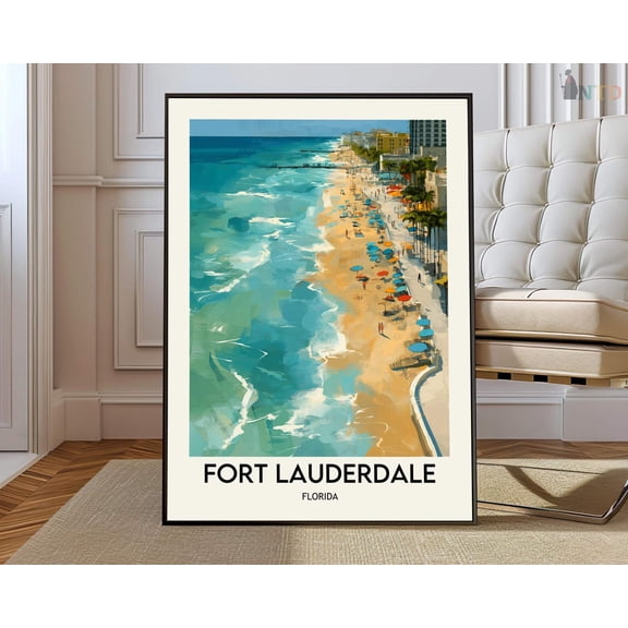 Fort Lauderdale Florida Beach Poster Unframed Paper Print