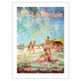 thumbnail image 1 of Fort Lauderdale Florida - Delta Air Lines - Vintage Airline Travel Poster by Jack Laycox c.1975 - Fine Art Matte Paper Print (Unframed) 18x24in, 1 of 4