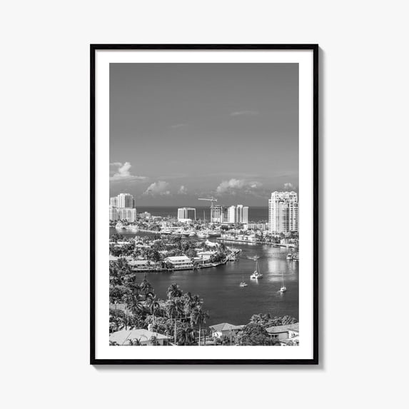 Fort Lauderdale Skyline And Fine Art Photo Florida USA Poster , Poster ...