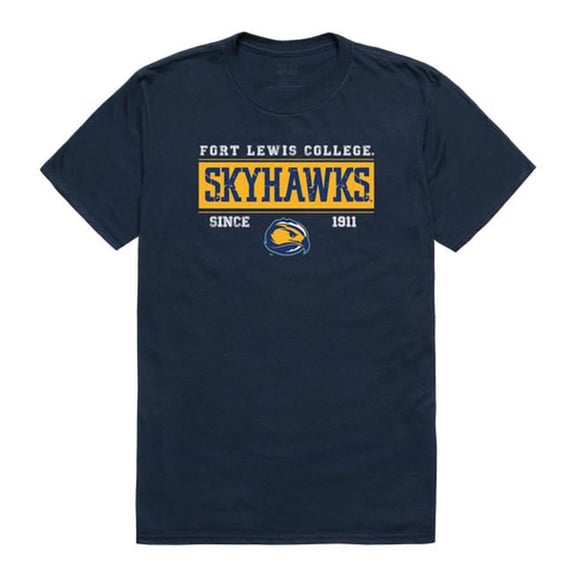 Fort Lewis College Men Established T-Shirt, Navy - Medium