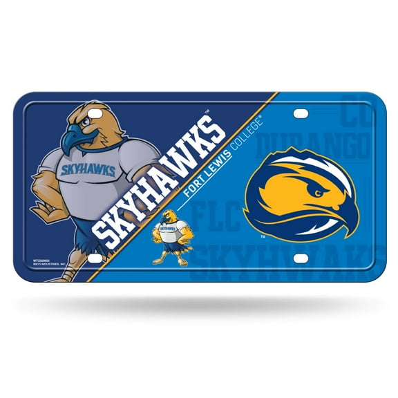 Fort Lewis Skyhawks Metal Tag License Plate University of