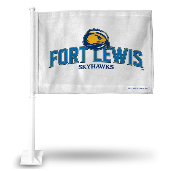 Fort Lewis NCAA Skyhawks 14x19 Double Sided Window Mount Car Flag