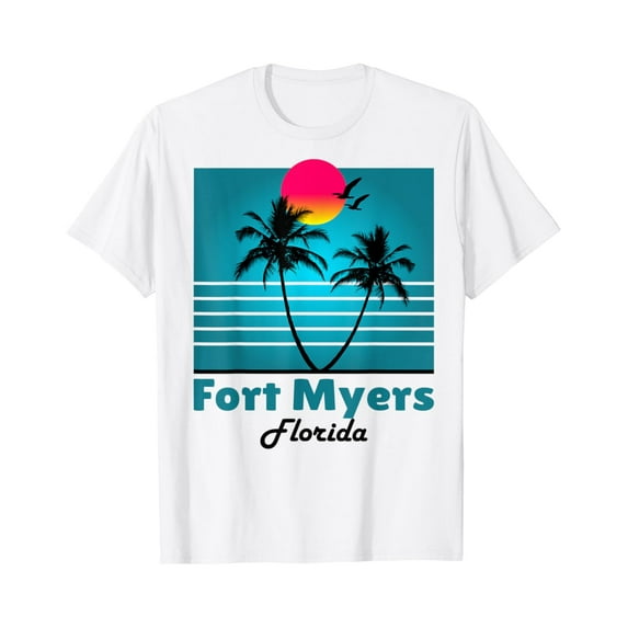 Fort Myers Florida Fl Summer Seagulls Souvenirs T-Shirt T-Shirt Unisex S-5XL Hot Trending Shirt, Vintage Birthday Gift