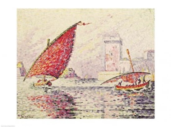 Fort Saint-Jean Marseilles 1907 Canvas Art - Paul Signac (36 x 24)