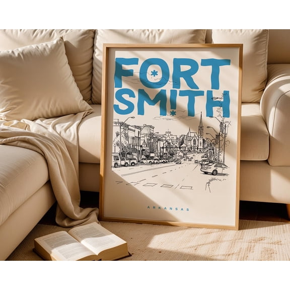 Fort Smith Print, Fort Smith Poster, Wall Art Print, Fort Smith Lover Gift, Fort Smith Travel Art , Poster Print Only