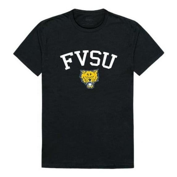 Fort Valley State University Wildcats Arch T-Shirt, Black - Medium