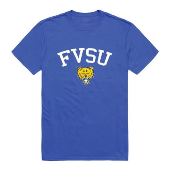 Fort Valley State University Wildcats Arch T-Shirt, Royal - Extra Large