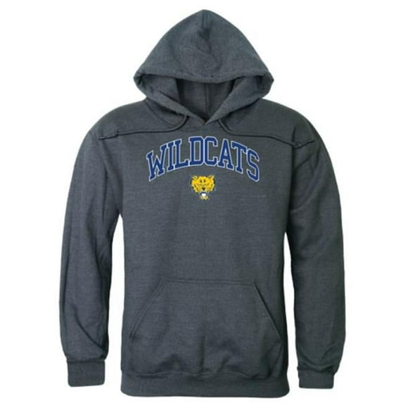 Fort Valley State University Wildcats Campus Hoodie, Heather Charcoal - Extra Large