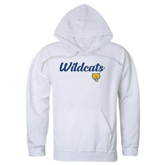 Fort Valley State University Wildcats Script Hoodie, White - Extra Large