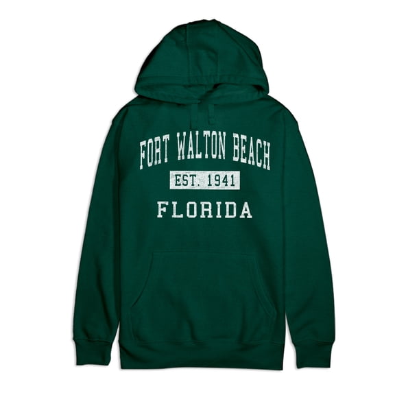 Fort Walton Beach Florida Classic Established Premium Cotton Hoodie