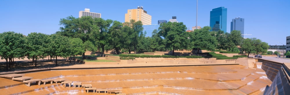 Fort Worth Texas Canvas Art - Panoramic Images (36 x 12)