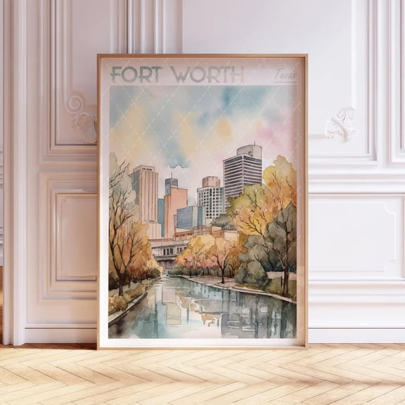 Fort Worth Texas Travel Unframed Paper Print