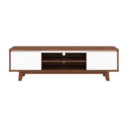 CorLiving - Fort Worth TV Stand with Cabinets for Most TVs up to 68" - Dark Brown