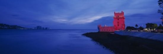 Fort at the coast Torre De Belem Belem Lisbon Portugal Canvas Art - Panoramic Images (36 x 12)