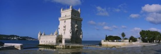 Fort at the coast Torre De Belem Lisbon Portugal Canvas Art - Panoramic Images (36 x 12)