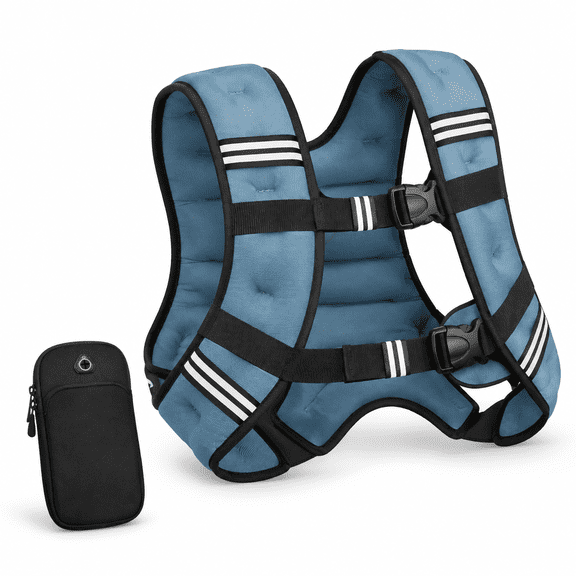 Fort-fit Weighted Vest For Woman Even Weight Distribution Faster Loss No-chafe Or Walking & Running With Detachable Phone Pouch R
