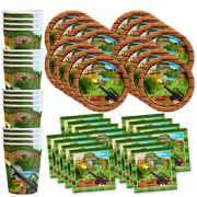 Fort nite Birthday Party Supplies Set Plates Napkins Cups Tableware Kit for 16