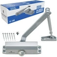 thumbnail image 1 of FortStrong FS-1306 Grade 3 Spring Hydraulic Door Closer with Mounting Hardware, Adjustable, Automatic, Silver, 1 of 7