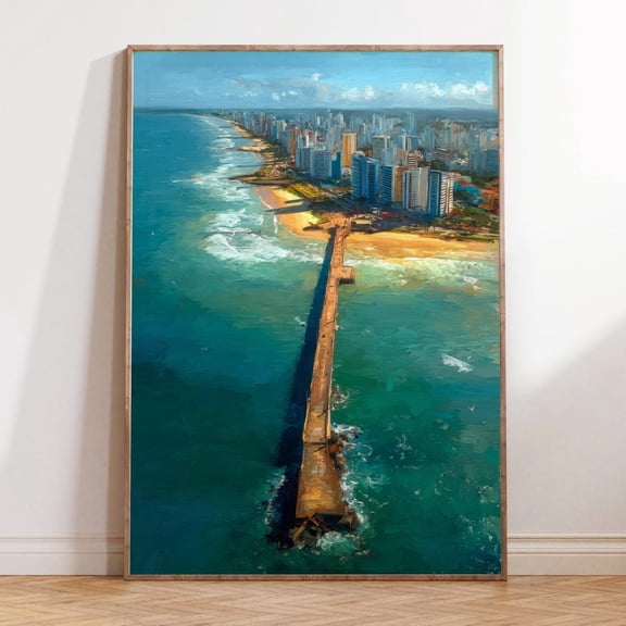Fortaleza Brazil Atlantic Beach Pier Print Unframed Paper Print