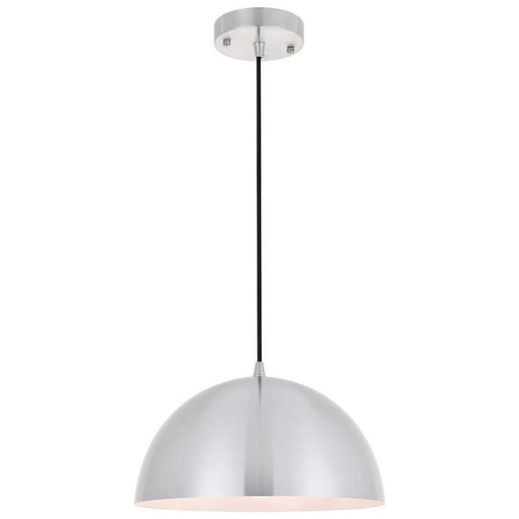 Living District LD4022D12BN Forte 1 Light Brushed Nickel Ceiling Pendant