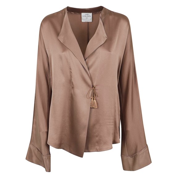 Forte Forte Silk Shirt With Delicate Tassel Ties (Women's)