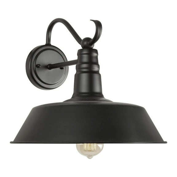 Forte Lighting 1692-01 1 Light 13" Tall Outdoor Wall Sconce - Black