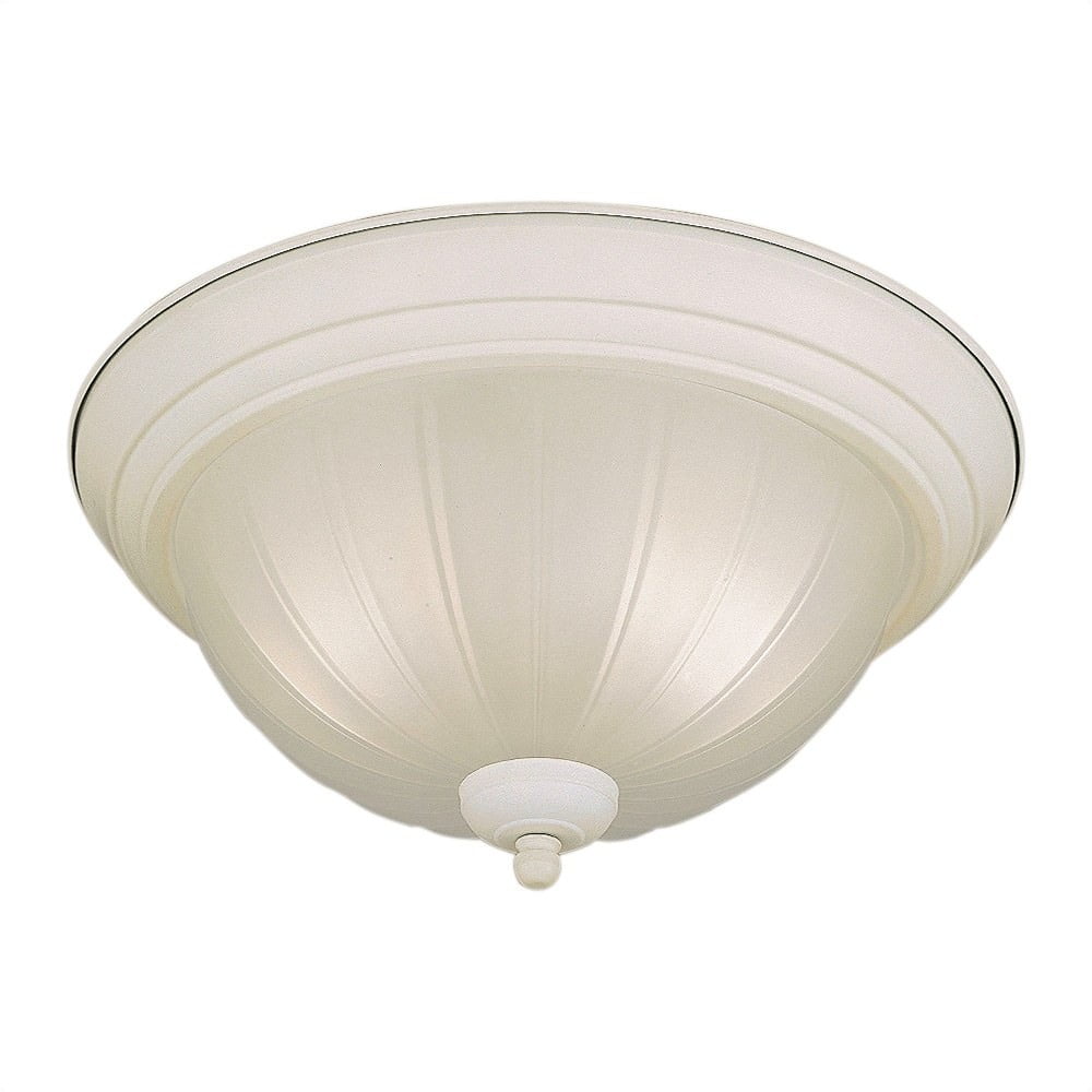 White Glass 13'' Flush Mount Bowl Ceiling Fixture