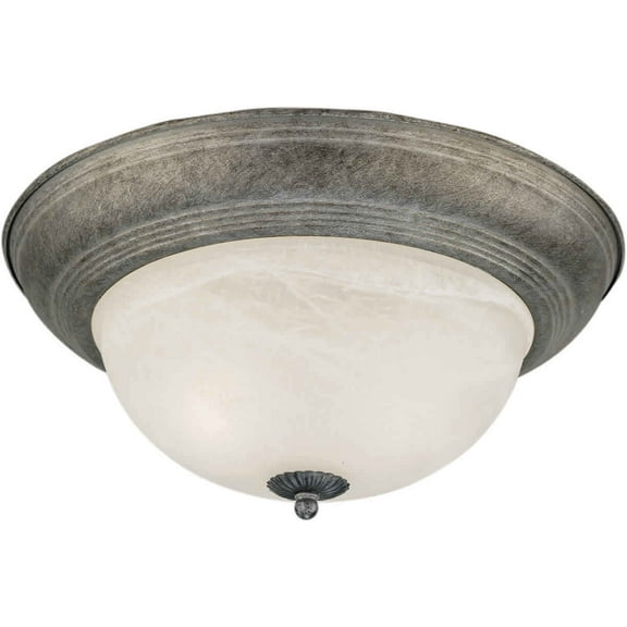Forte Lighting 2129-02 Flushmount Ceiling Fixture - River Rock
