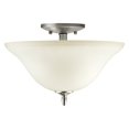 thumbnail image 1 of Forte Lighting 2241-02 2 Light 13" Wide Semi-Flush Bowl Ceiling Fixture - Nickel, 1 of 2