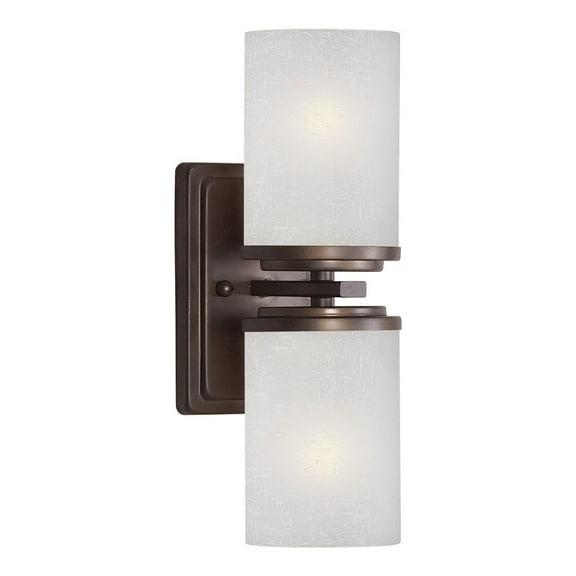 Forte Lighting 2424-02 Duo 2 Light Wall Sconce - Bronze