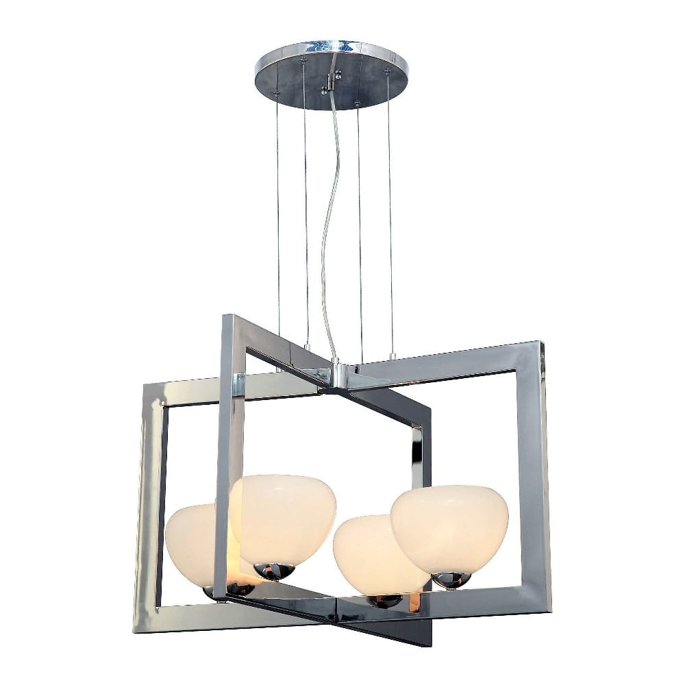 Monroe 16.5'' Brushed Nickel 4-Light Pendant with Glass Shade