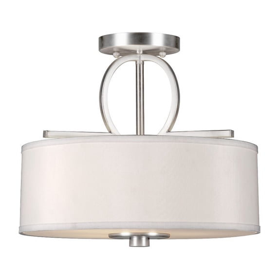 2562-03-55-Forte Lighting-Tom - 3 Light Semi-Flush Mount-12 Inches Tall and 14 Inches Wide