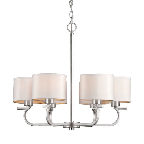 Forte Lighting 2562-06-55 6 Light 1 Tier Chandelier - Nickel