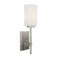 thumbnail image 1 of Forte Lighting 2612-01-55 Faye Wall Sconce - Nickel, 1 of 2