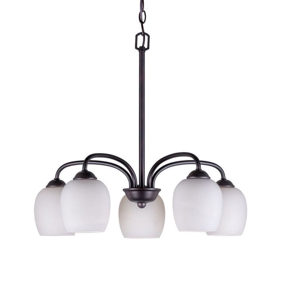 2636-05-32-Forte Lighting-Felton - 5 Light Chandelier-21.75 Inches Tall and 23 Inches Wide-Antique Bronze Finish -Traditional Installation