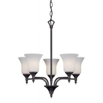 2638-05-32-Forte Lighting-Gian - 5 Light Chandelier-22 Inches Tall and 19.5 Inches Wide-Antique Bronze Finish    -Traditional Installation