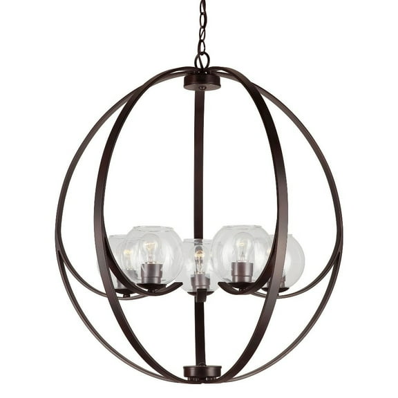 Forte Lighting 2649-05 5 Light 29" Wide Chandelier - Bronze