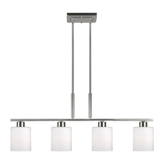 Forte Lighting 2664-04 Fiona 4 Light 35" Wide Linear Pendant - Nickel