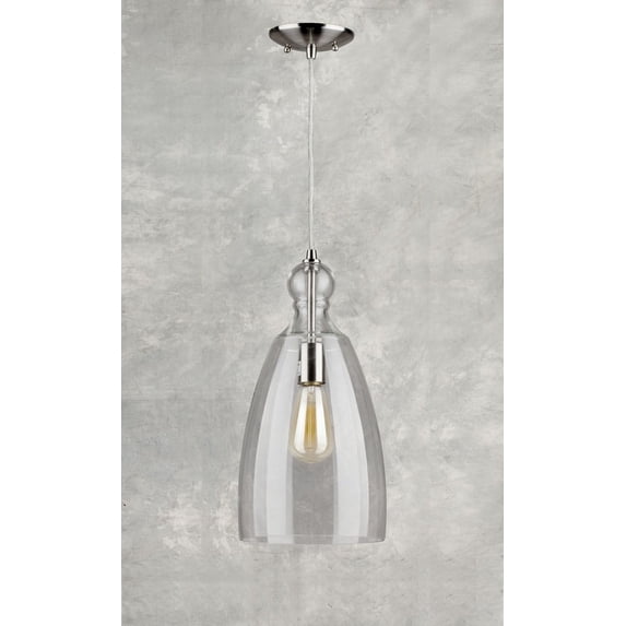 Forte Lighting 2673-01-55 1 Light 8" Wide Suspension Mini Pendant - Nickel