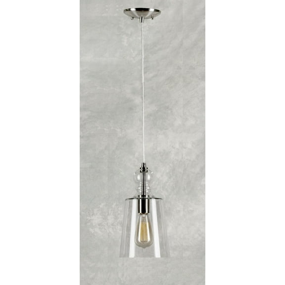2674-01-55-Forte Lighting-Milo - 1 Light Cord-Hung Mini Pendant-12 Inches Tall and 6.5 Inches Wide     -Traditional Installation