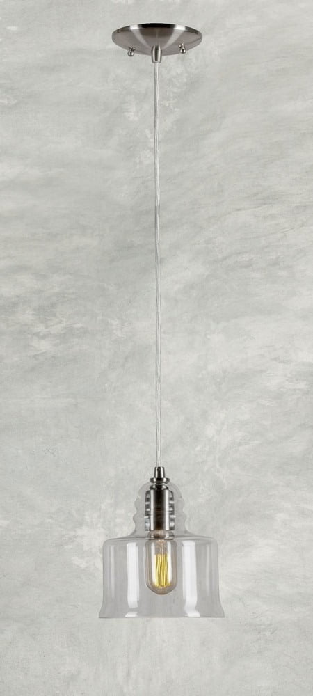 Milo 8" Brushed Nickel Mini Pendant with Dimmable Light