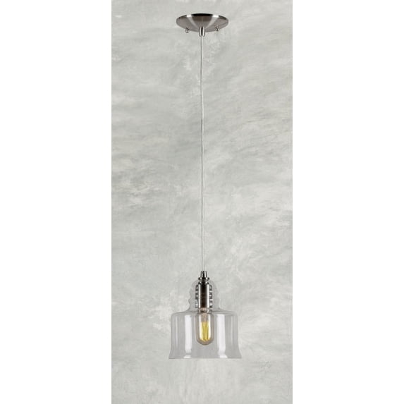 Forte Lighting 2680-01-55 1 Light 7" Wide Mini Pendant - Nickel