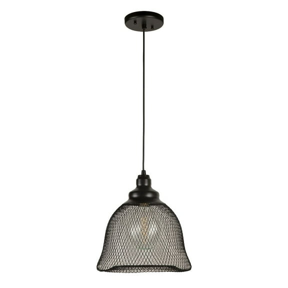 2685-01-04-Forte Lighting-Mesh - 1 Light Cage Pendant-12 Inches Tall and 11.25 Inches Wide     -Traditional Installation