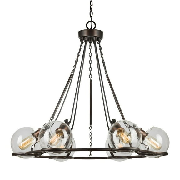 Forte Lighting 2706-06 6 Light 30" Wide Chandelier - Bronze