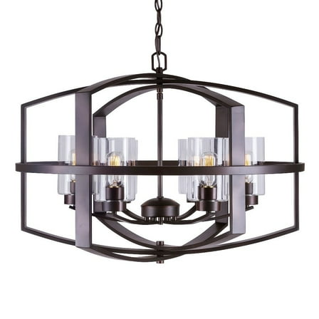2718-06-32-Forte Lighting-Hyde - 6 Light Chandelier In Transitional Style-22 Inches Tall and 29 Inches Wide     -Traditional Installation