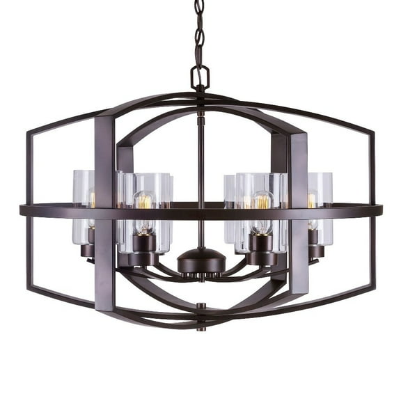 2718-06-32-Forte Lighting-Hyde - 6 Light Chandelier In Transitional Style-22 Inches Tall and 29 Inches Wide     -Traditional Installation